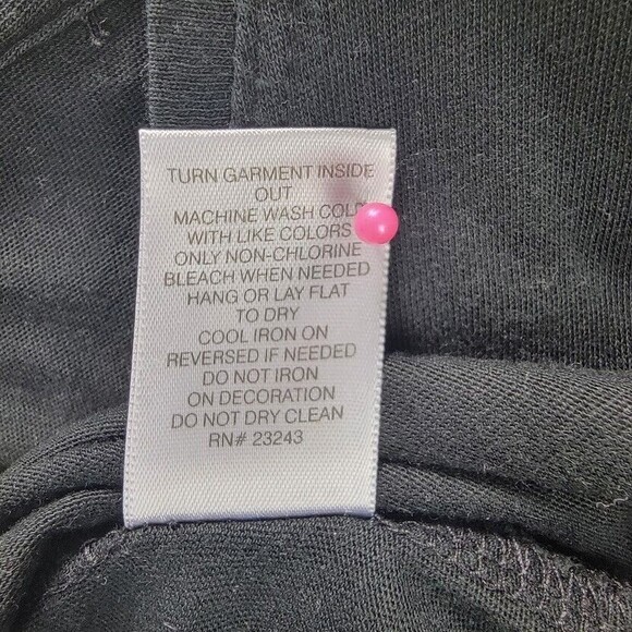 NY & Co Womens T-shirt Tee Top Small Feeling Fierce Black Rhinestones Graphic - Picture 3 of 8